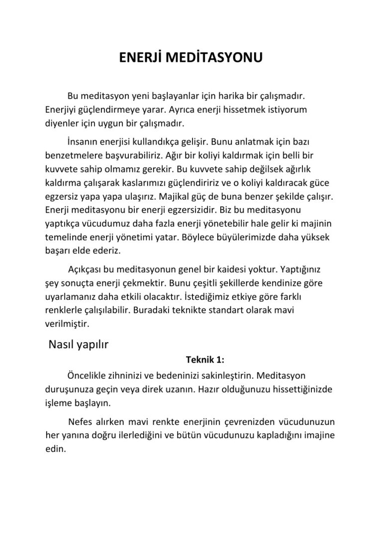 ENERJI MEDITASYONU Kitap Kapağı