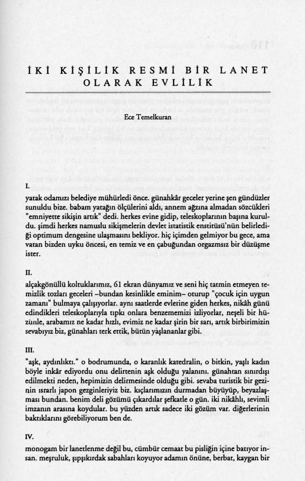 İki Kişilik Resmi Bir Lanet Olarak Evlilik PDF – Ece Temelkuran