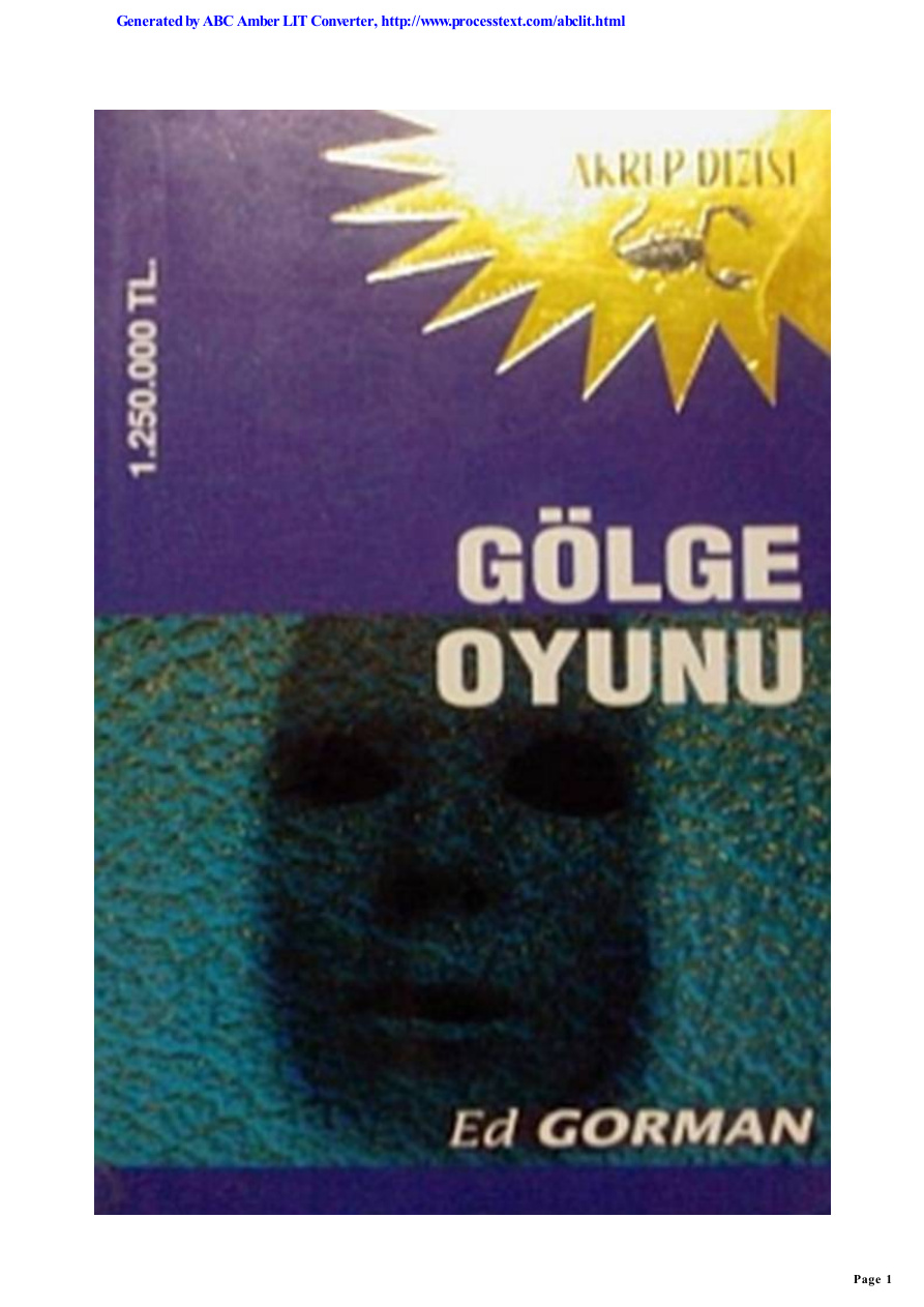 Golge Oyunu PDF – Ed Gorman
