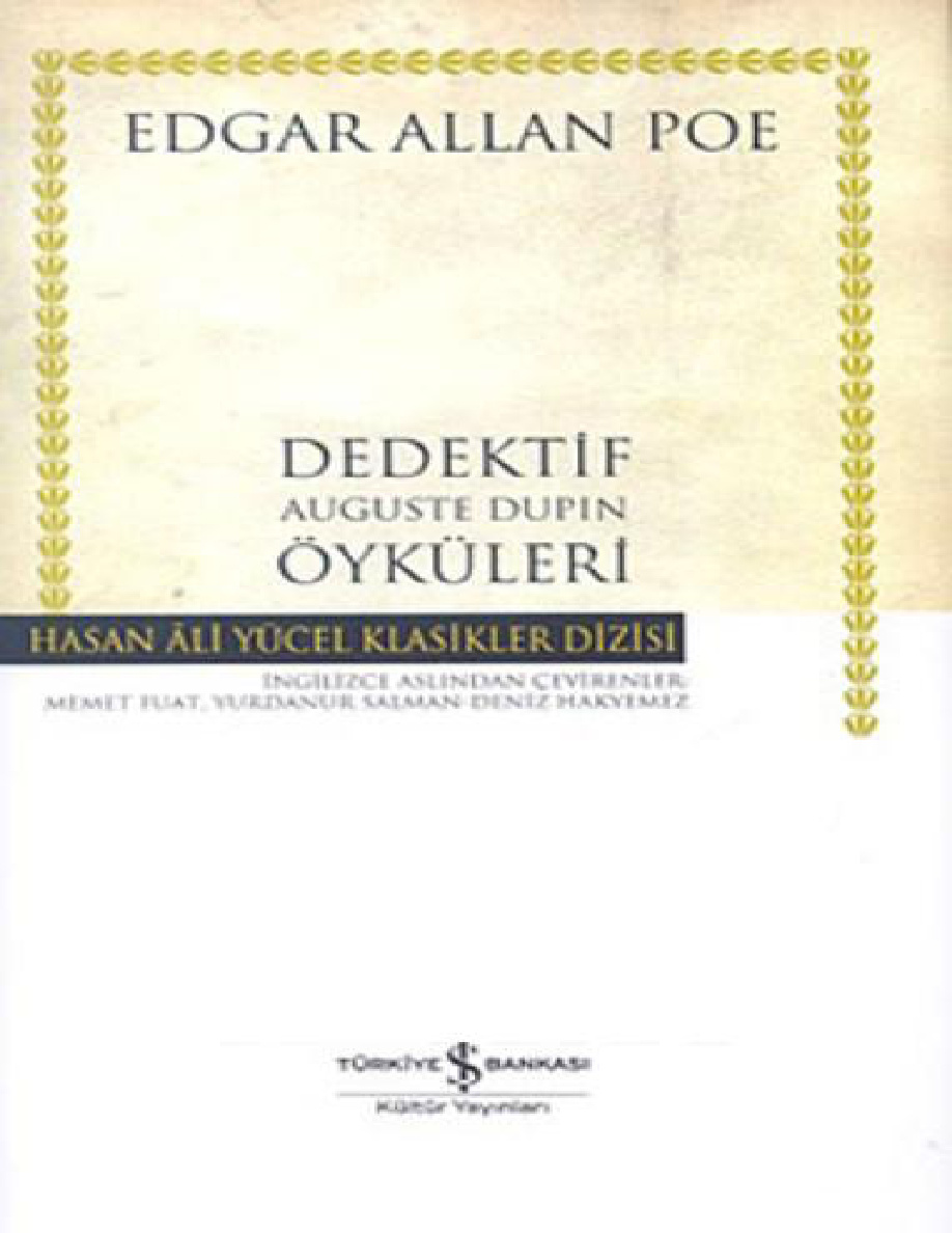Dedektif Auguste Dupin Öyküleri PDF – Edgar Allan Poe