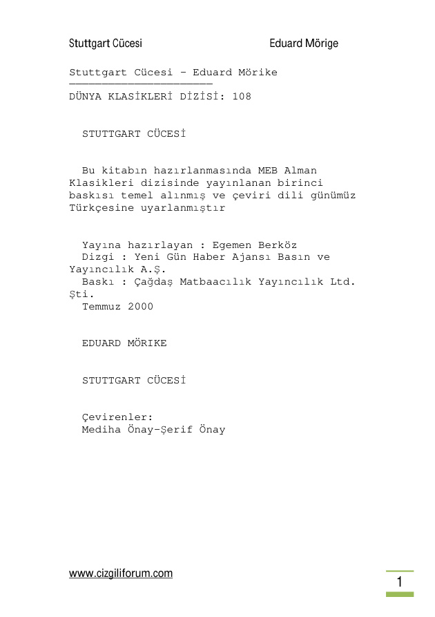 Stuttgart Cucesi PDF – Eduard Morike