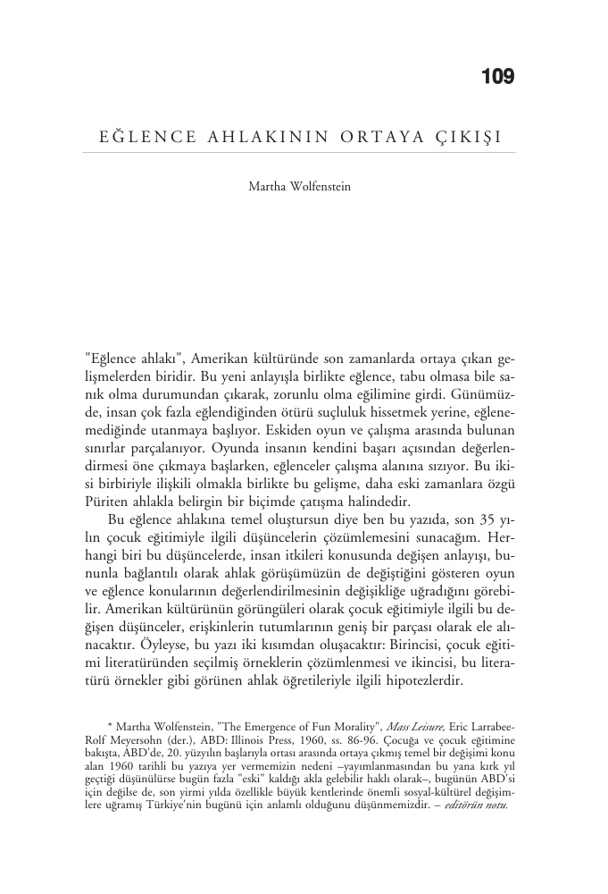 Eğlence Ahlakının Ortaya Çıkışı PDF – Kolektif