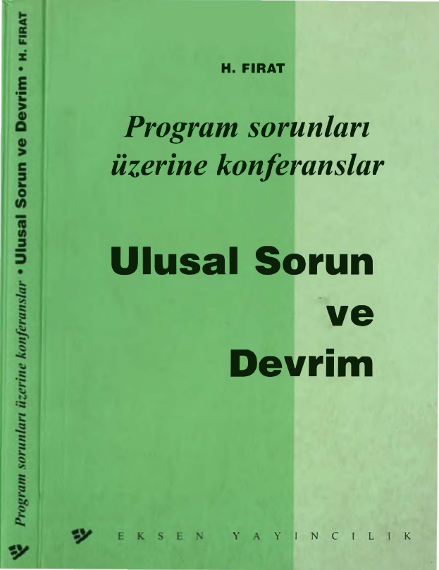Program Sorunları Üzerine Konferanslar Ulusal Sorun ve Devrim PDF – H. Fırat