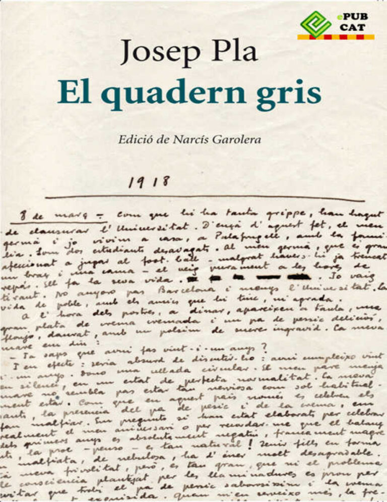 El quadern gris Josep Pla Kitap Kapağı