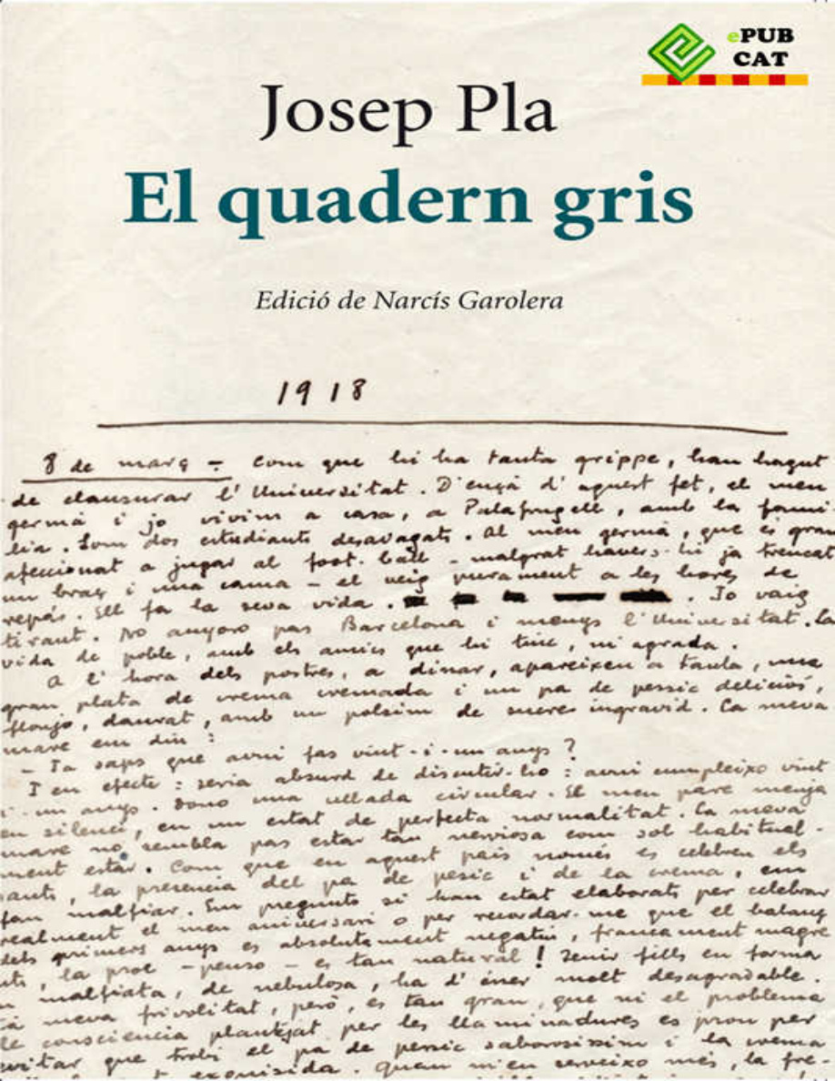 El quadern gris PDF - Josep Pla 1 El quadern gris