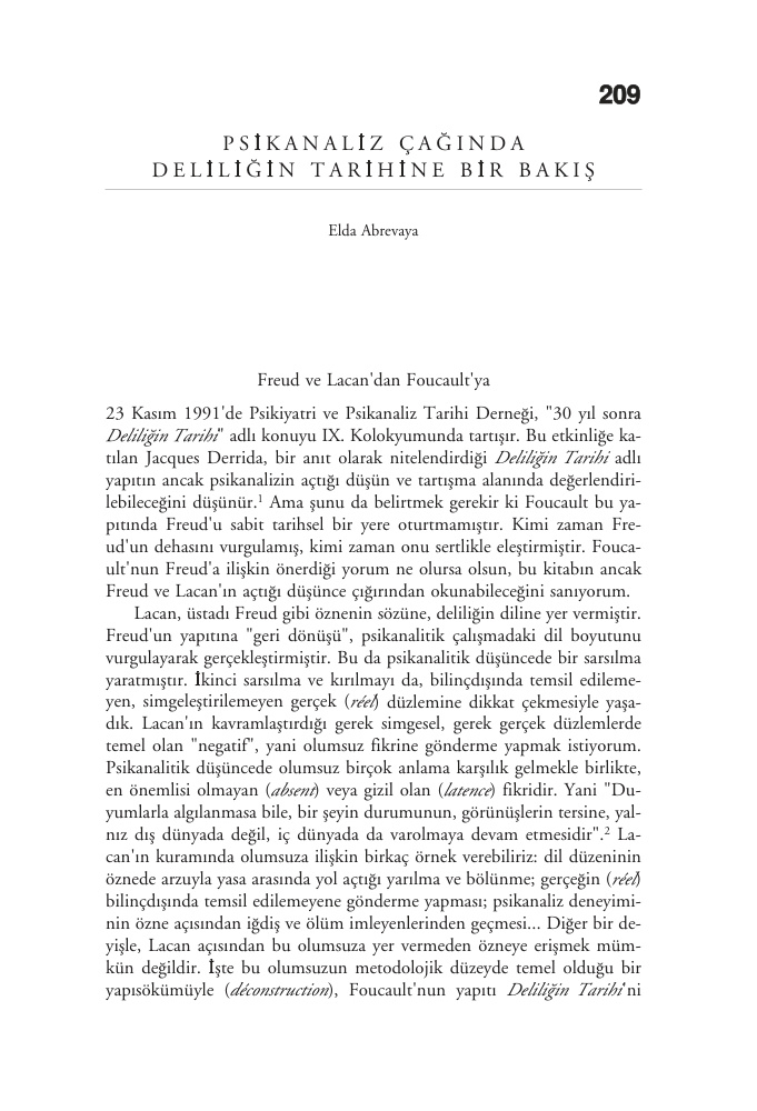 Psikanaliz Çağında Deliliğin Tarihine Bir Bakış PDF – Elda Abrevaya
