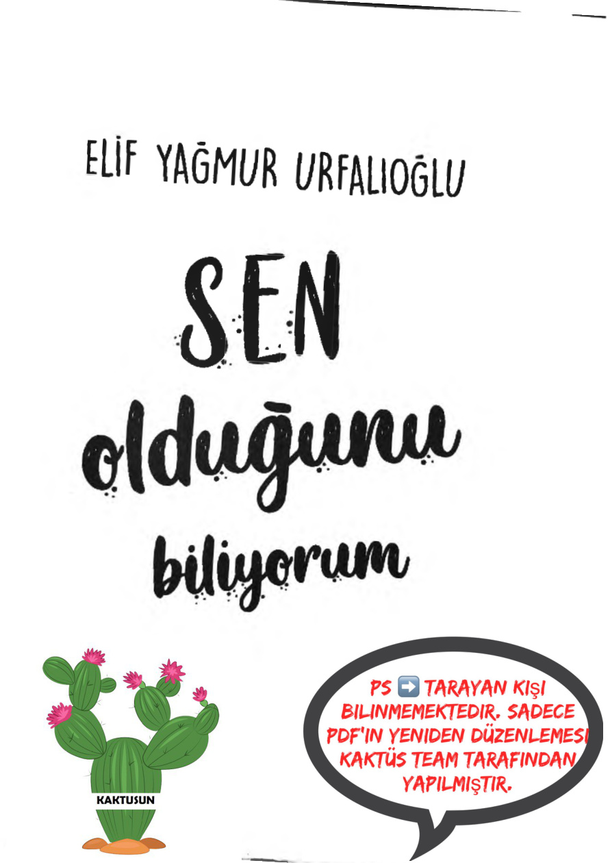 Sen Olduğunu Biliyorum #1 PDF – Elif Yağmur Urfalıoğlu