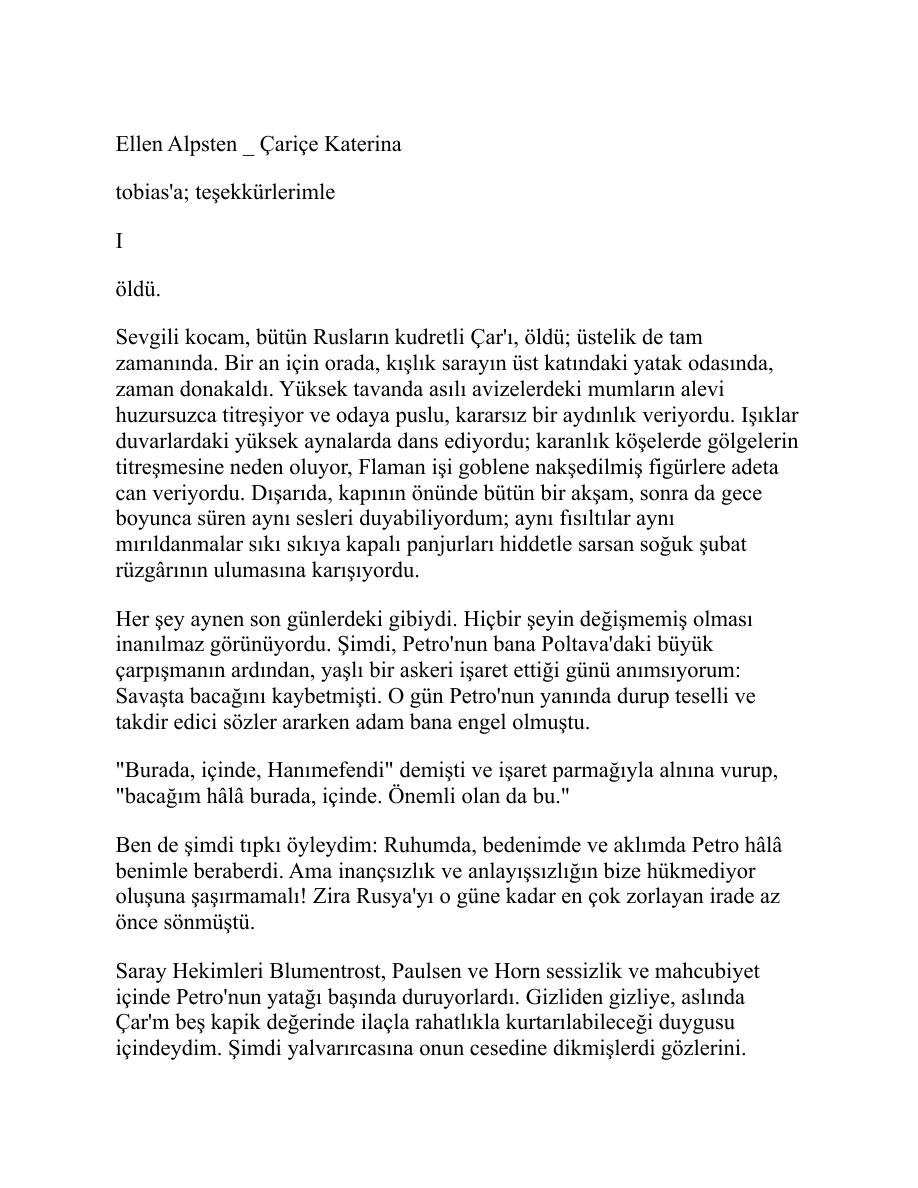 Çariçe Katerina PDF – Ellen Alpsten
