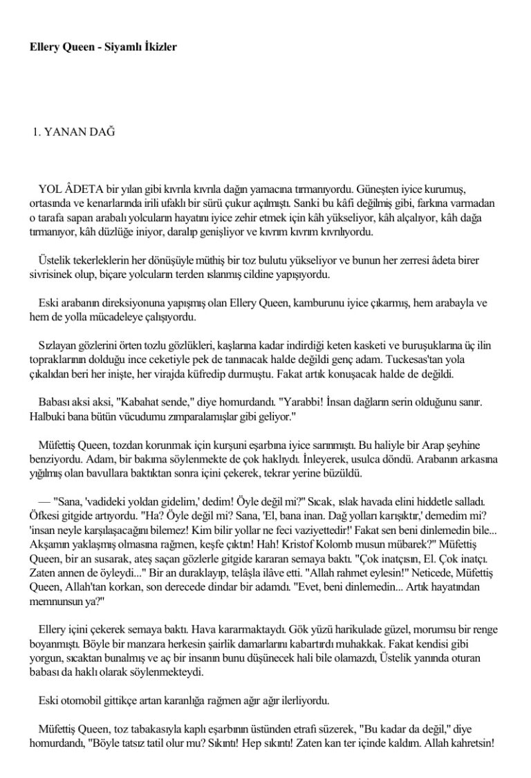 Ellery Queen Siyamli Ikizler Kitap Kapağı