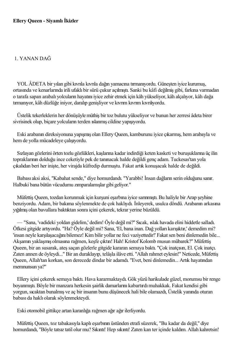 Siyamli Ikizler PDF – Ellery Queen