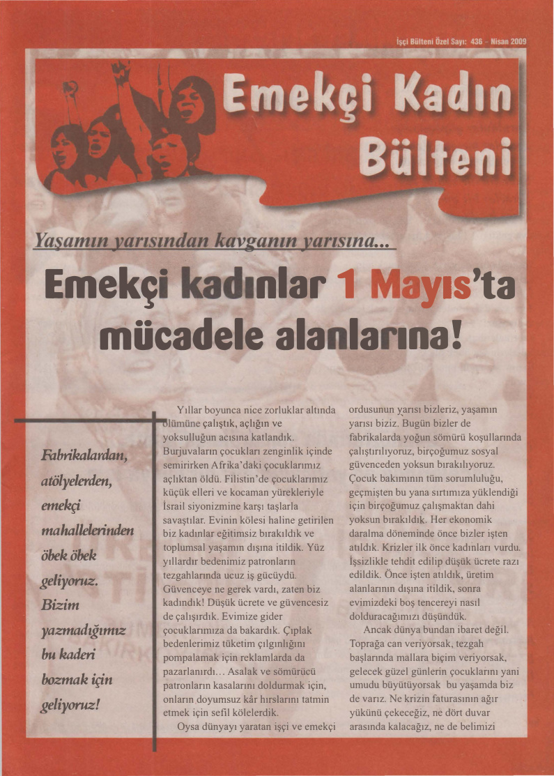 Emekçi Kadın Bülteni Sayı 436 PDF – İşçi Bülteni