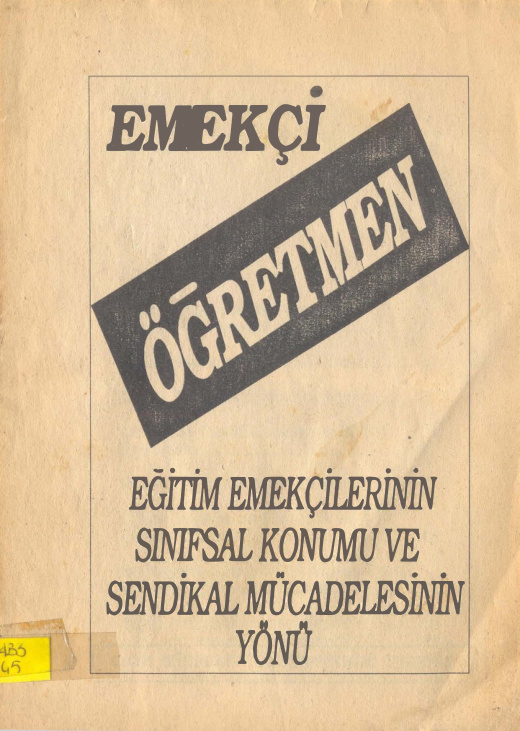 Emekçi Öğretmen Eğitim Dizisi 2 PDF – Emek Yayınları