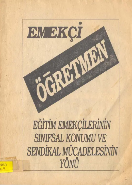 Emekçi Öğretmen Eğitim Dizisi 2 PDF – Emek Yayınları