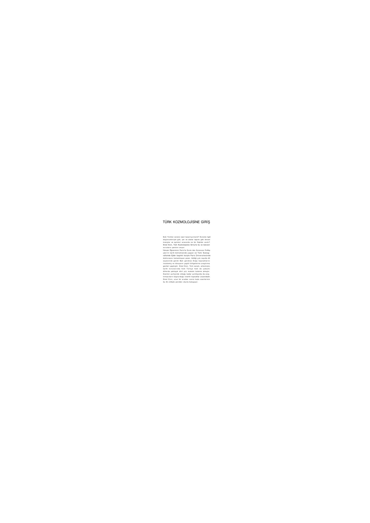 Türk Kozmolojisine Giriş (Bitişik) PDF – Emel Esin