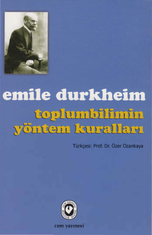 Toplumbilimin Yöntem Kuralları PDF – Emile Durkheim
