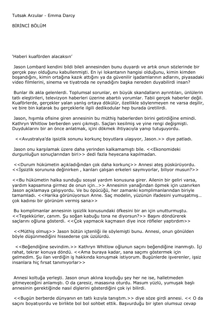 Tutsak Arzular PDF – Emma Darcy