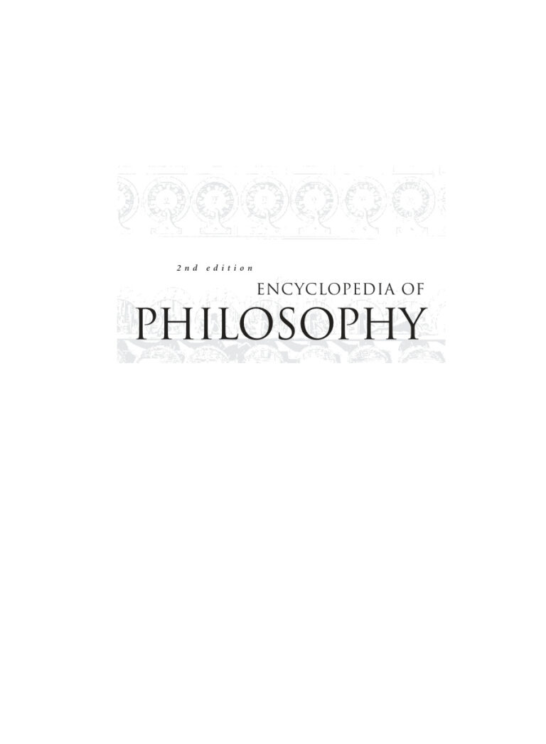 Encyclopedia of Philosophy Vol 4 Kitap Kapağı