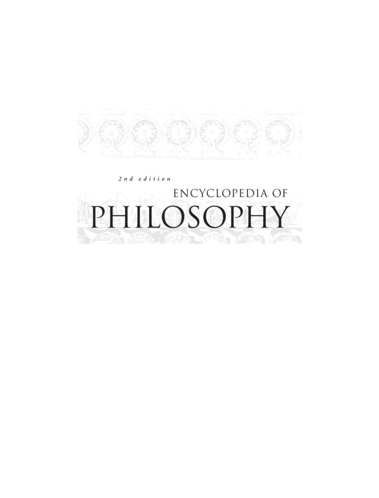 Encyclopedia of Philosophy Vol 6 Kitap Kapağı