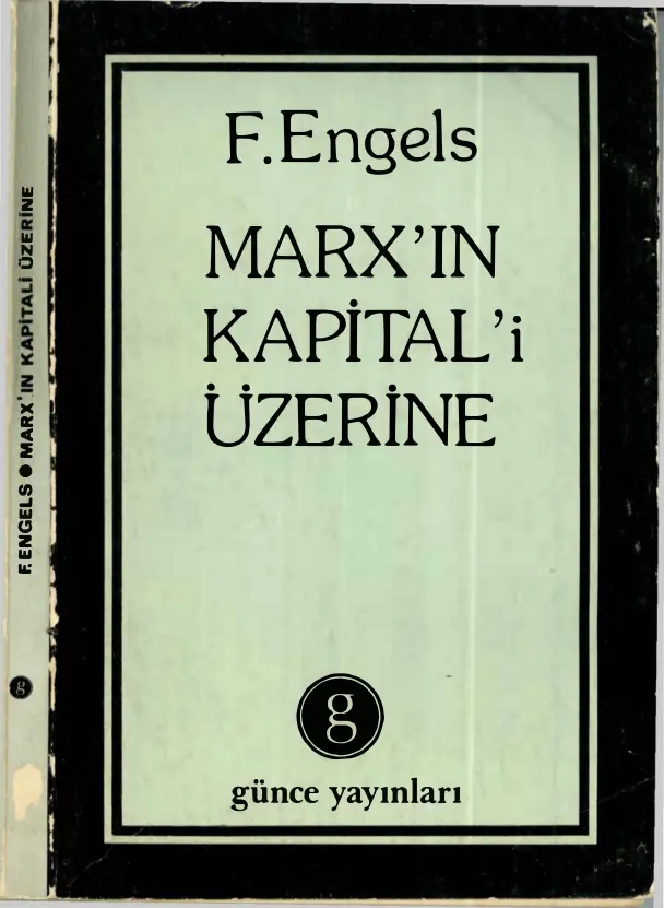 Marks’ın Kapital’i Üzerine PDF – Engels