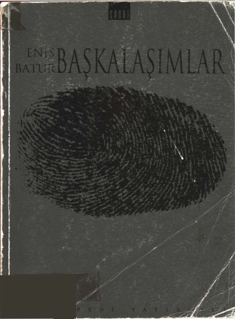 Enis Batur Başkalaşımlar YKY Kitap Kapağı