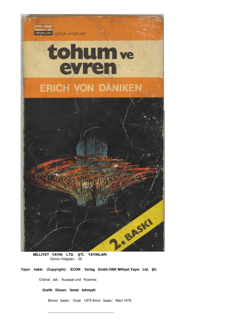 Tohum Ve Evren PDF – Erich Von Daniken