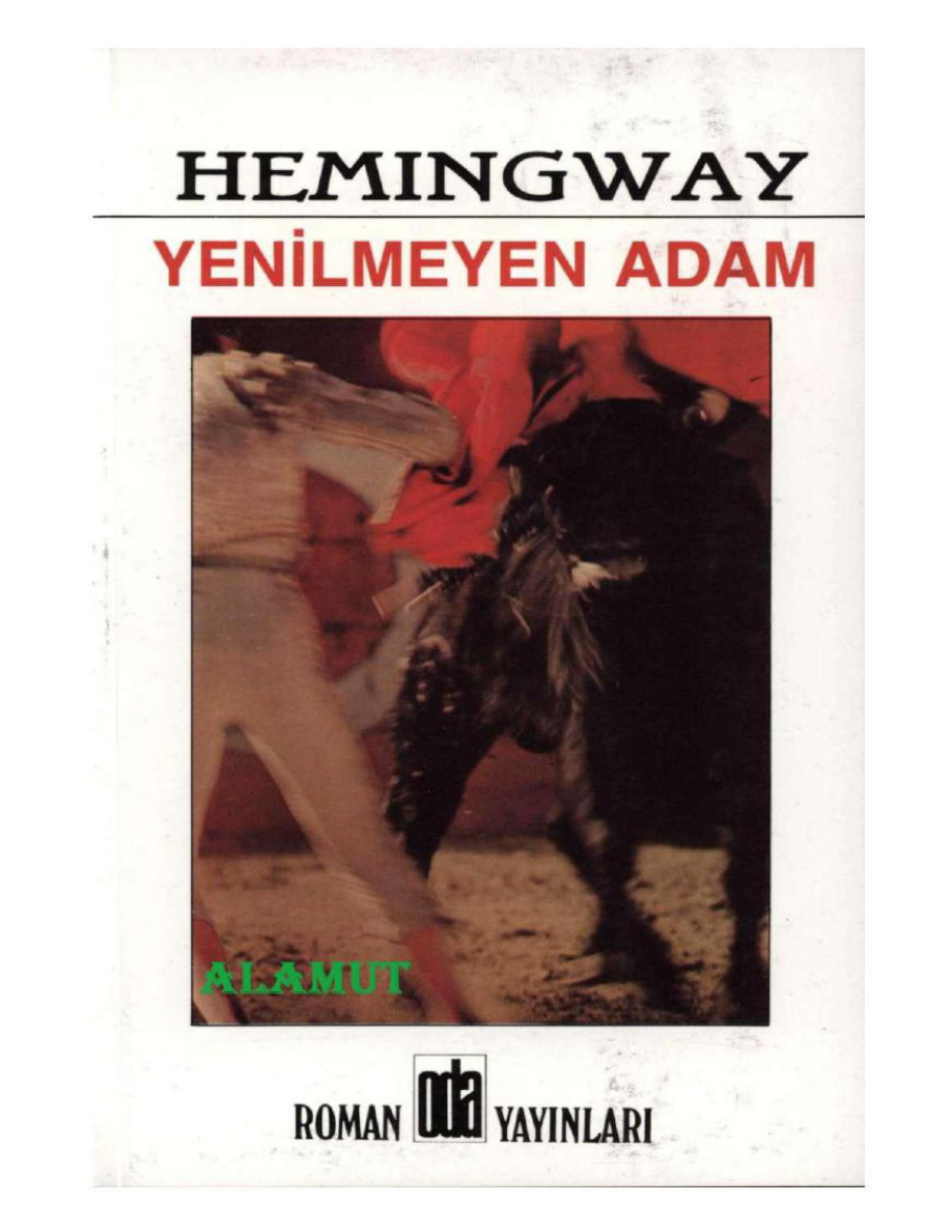 Yenilmeyen Adam PDF – Ernest Hemingway