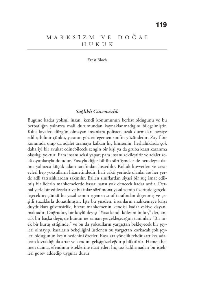 Marksizm ve Doğal Hukuk PDF – Ernst Bloch
