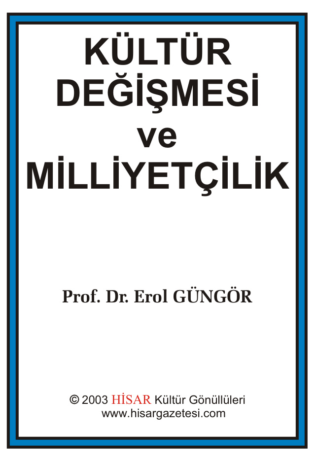 Kültür Değişmesi ve Milliyetçilik PDF – Erol Güngör