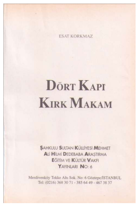4 Kapı 40 Makam PDF – Esat Korkmaz