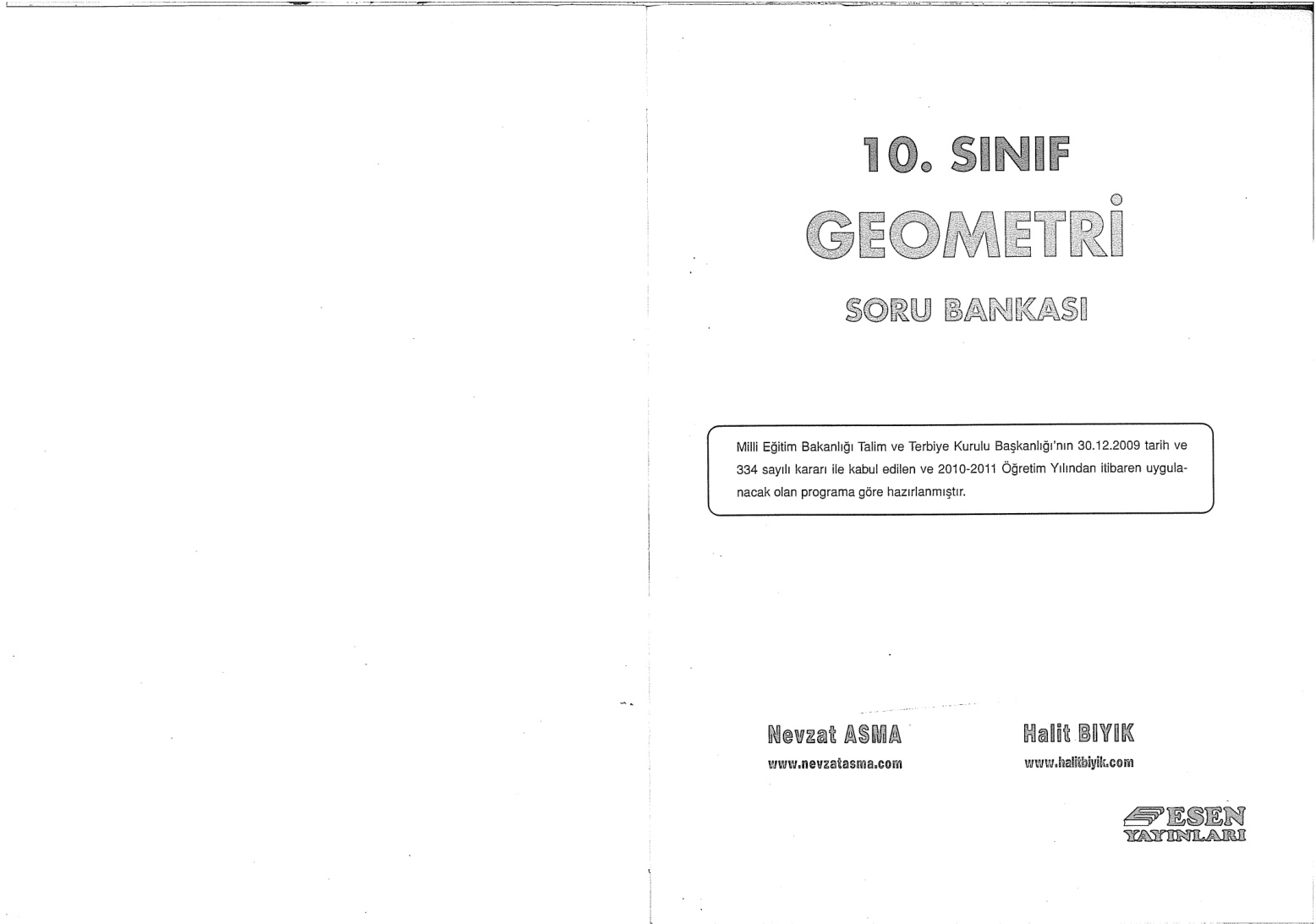 10. Sınıf Geometri Konu Özetli Soru Bankası PDF – Esen Yayınları Komisyon