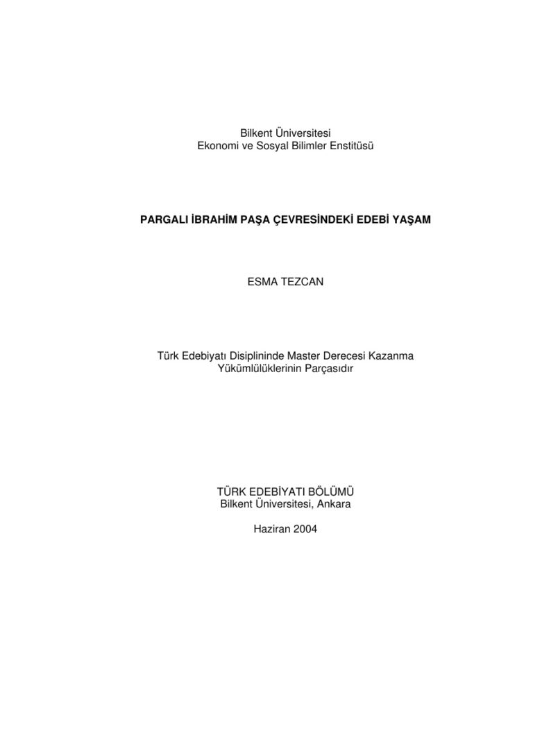 Esma Tezcan Pargalı İbrahim Paşa Çevresindeki Edebi Yaşam Kitap Kapağı
