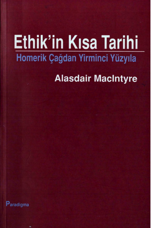 Ethik’in Kısa Tarihi PDF – Alasdair MacIntyre