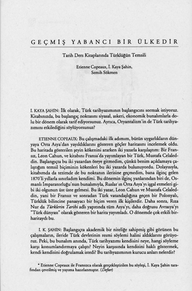 Geçmis Yabancı Bir Ülkedir PDF – Etienne Copeaux & İ. Kaya Şahin & Semih Sökmen