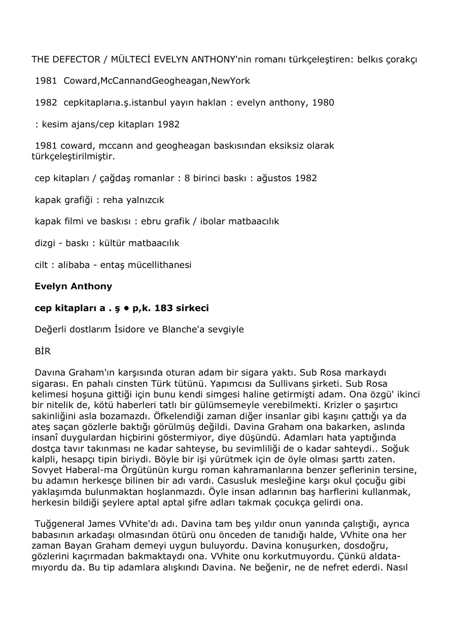 Multeci PDF – Evelyn Anthony