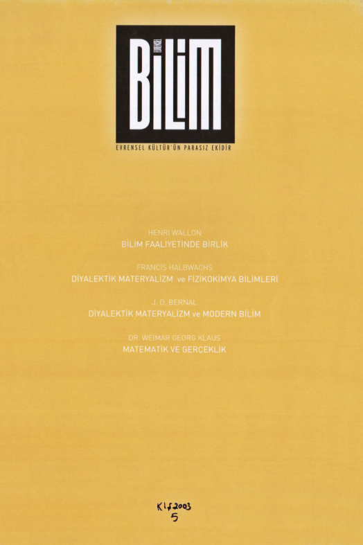 Evrensel Bilim 05 Kış 2003 PDF – Kolektif