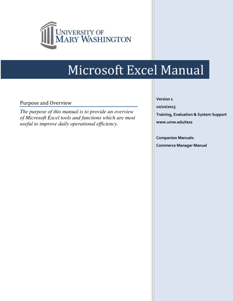 Excel Manual1 Kitap Kapağı