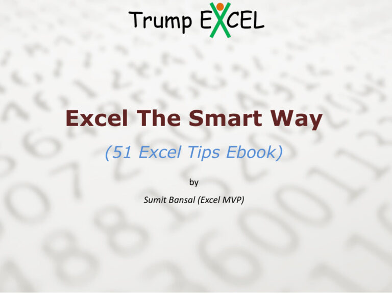 Excel The Smart Way 51 Excel Tips Ebook Kitap Kapağı
