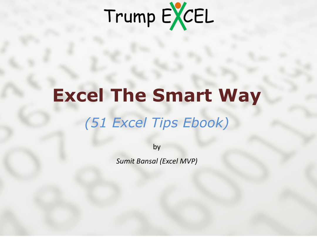 Excel The Smart Way: 51 Excel Tips PDF – Unknown
