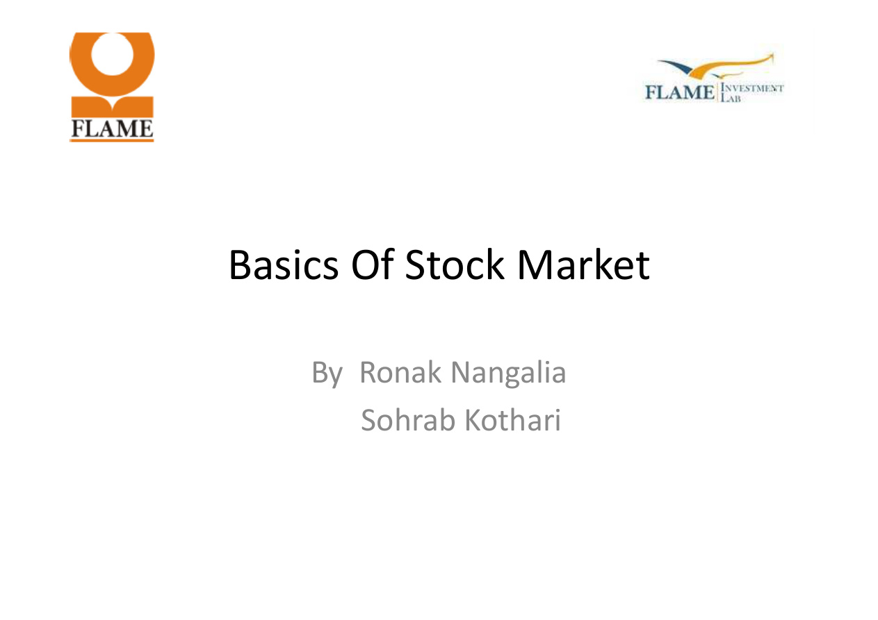 Stock Market PDF – FIL / Unknown