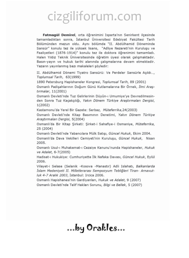 Fatmagül Demirel Abdulhamid Doneminde Sansur Kitap Kapağı