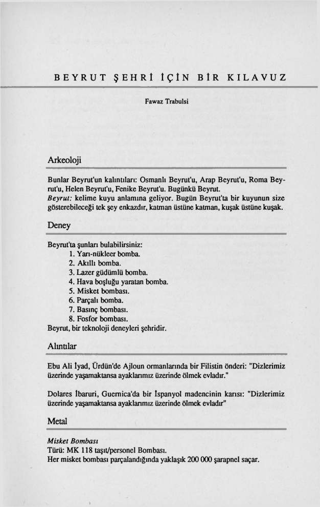 Beyrut Şehri İçin Bir Kılavuz PDF – Fawaz Trabulsi