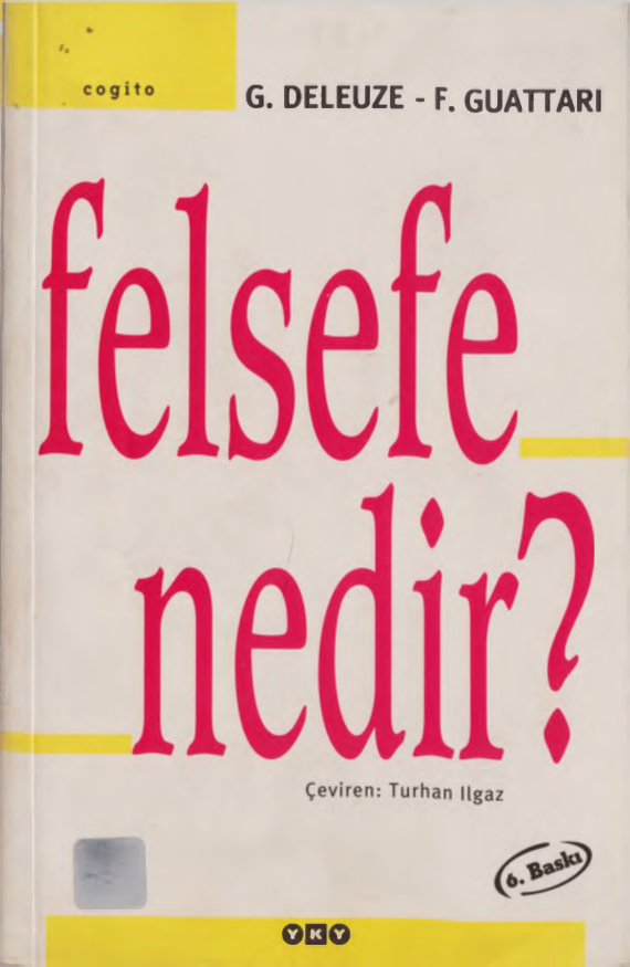 Felsefe Nedir PDF - G.Deleuze & F.Guattari 9 Felsefe Nedir PDF – G.Deleuze & F.Guattari
