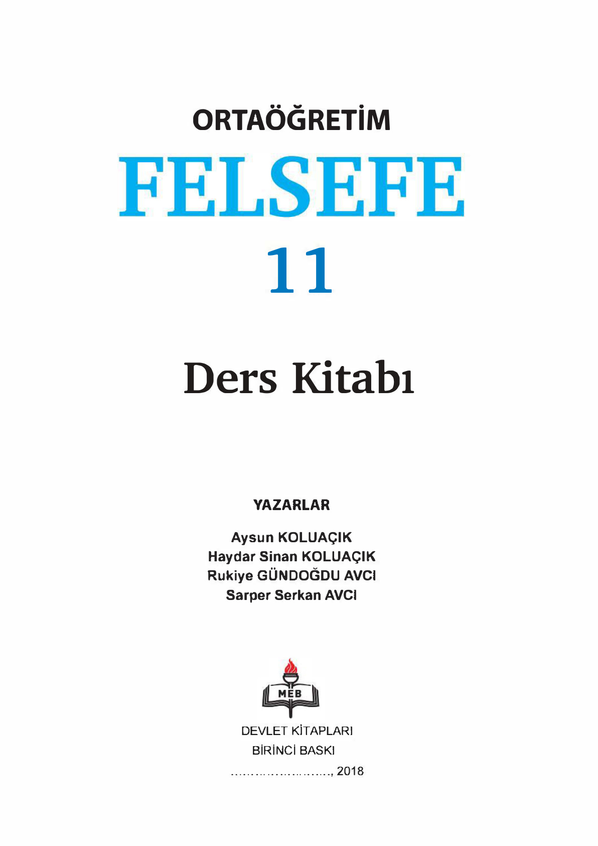 Felsefe (Ortaöğretim 11 Ders Kitabı) PDF – Kolektif – MEB