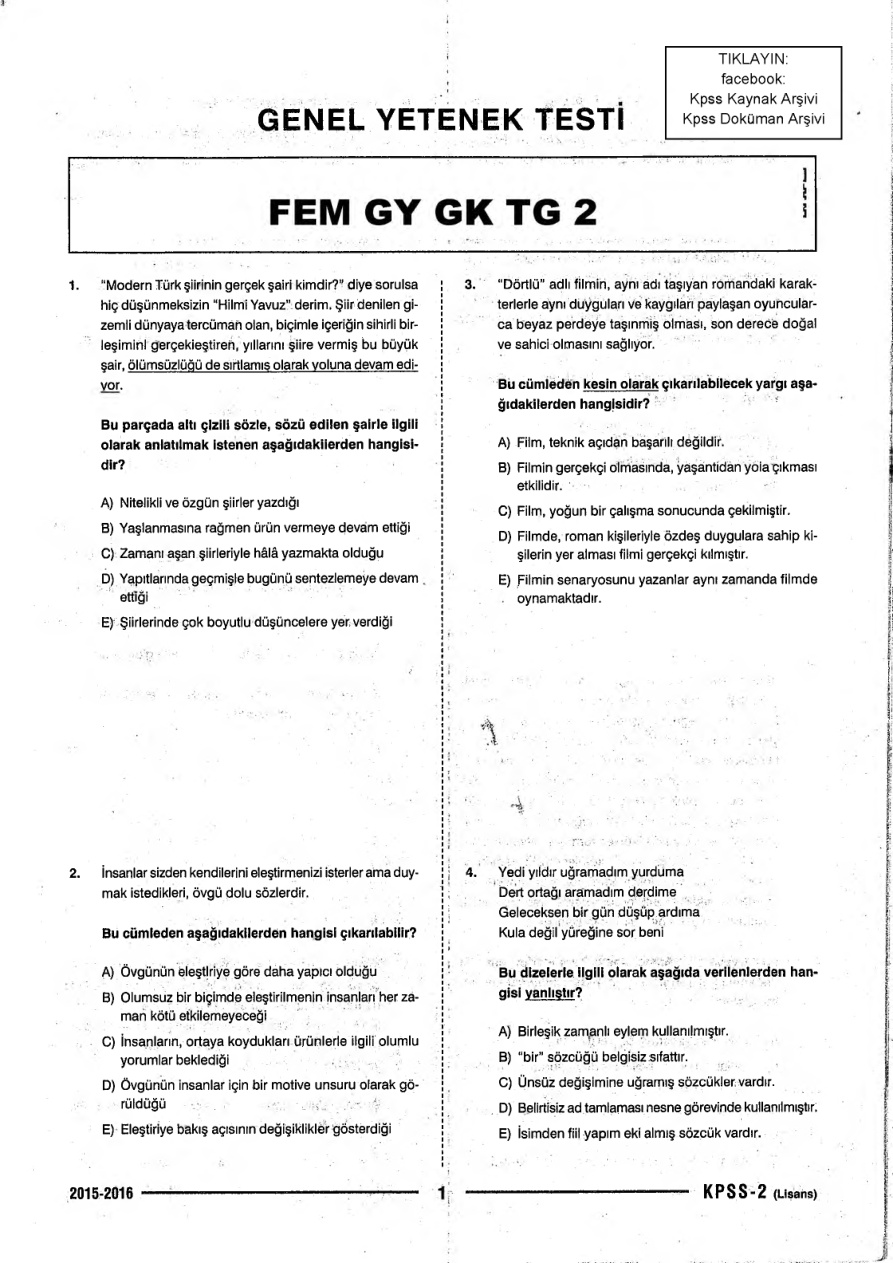 Fem 2016 Tg2 GyGk PDF – FEM Yayınları