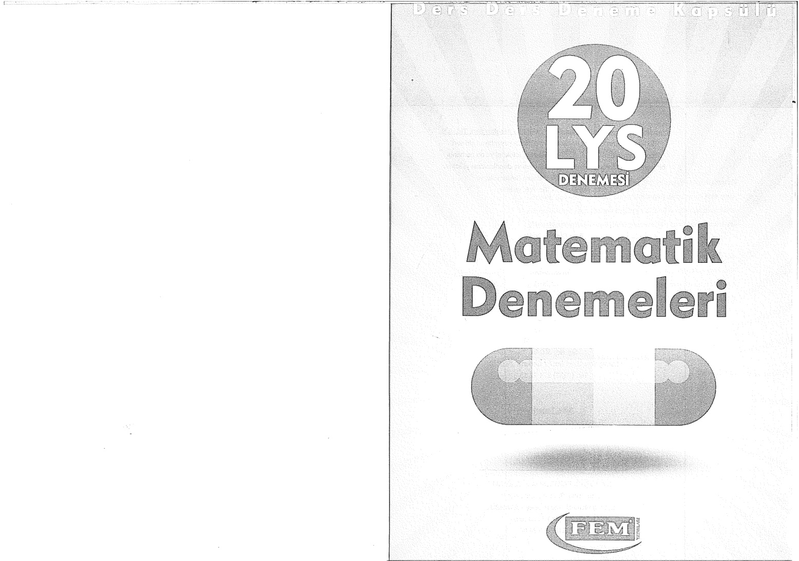 Fem Yayınları LYS Matematik Denemeleri PDF – Fem Yayınları Komisyon