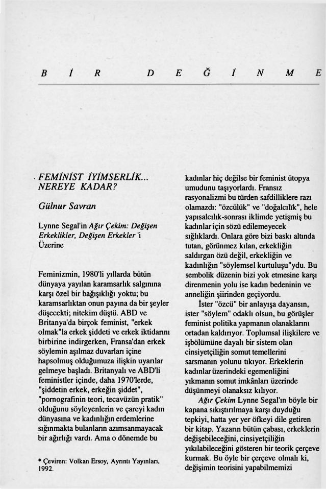 Feminist Iyimserlik. Nereye Kadar PDF – Gülnur Savran