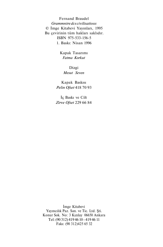 Uygarlıkların Grameri PDF – Fernand Braudel