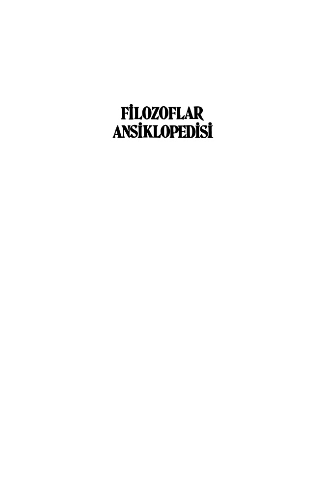 Filozoflar Ansiklopedisi I PDF – Cemil Sena ONGUN