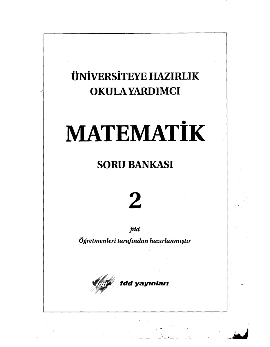 Final Dergisi Dershaneleri Matematik Soru Bankası 2 PDF – Final Yayınları Komisyon