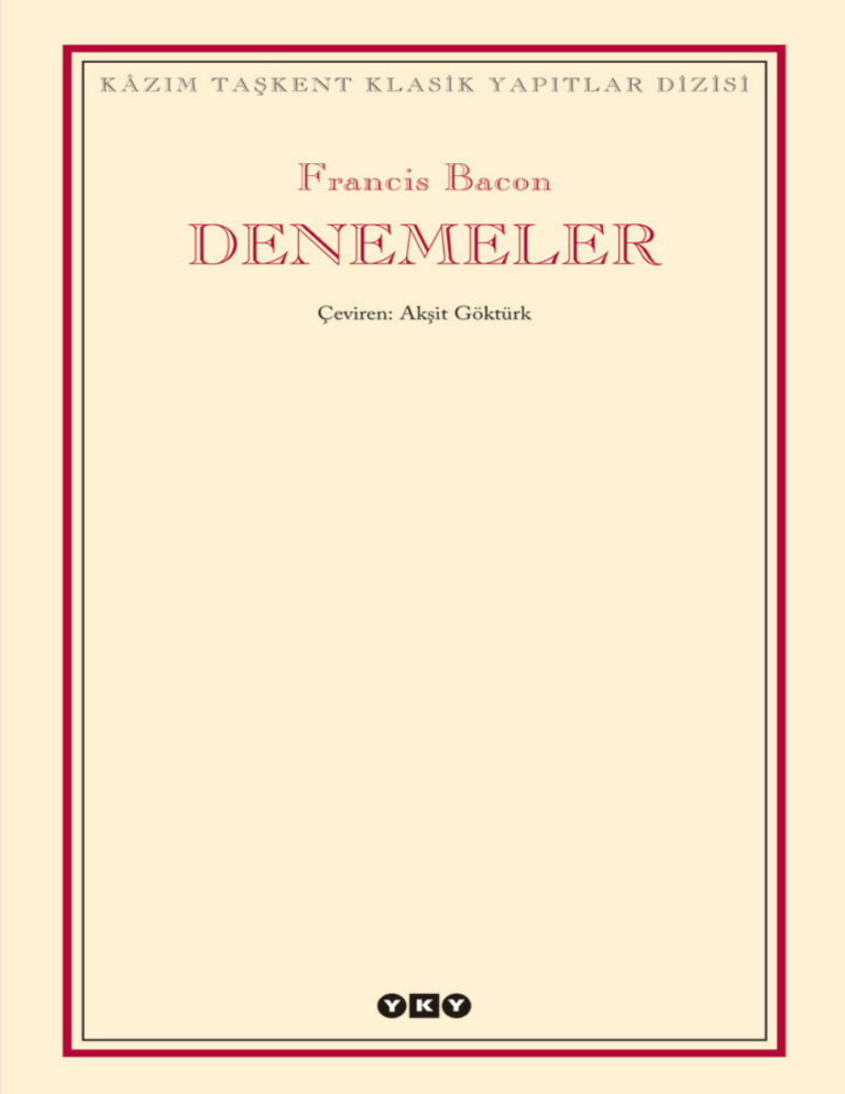 Francis Bacon Denemeler Kitap Kapağı